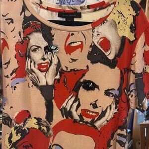 Marc Jacobs Women's Graphic Top - Red and Black